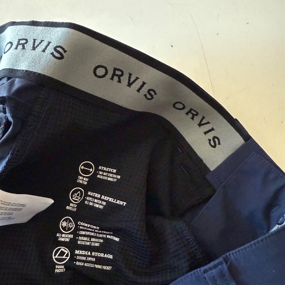 Orvis The Performance Stretch Navy Blue 5 Pocket Outdoor Pants Mens 34 x 32 - Picture 5 of 9